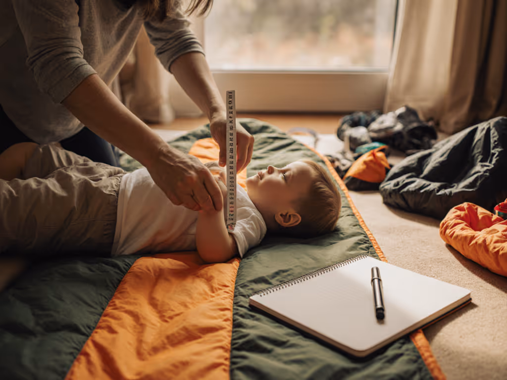 child_measuring_height_for_sleeping_bag