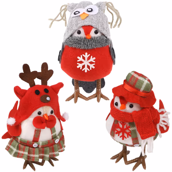 Christmas Table Bird Figurines (3 Pack)